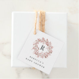 Het rustieke label van de het baby showergunst van