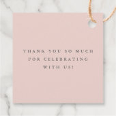 Het rustieke label van de het baby showergunst van (Achterkant)