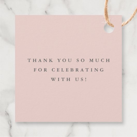 Het rustieke label van de het baby showergunst van (Achterkant)