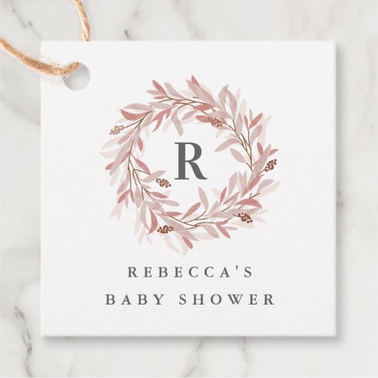 Het rustieke label van de het baby showergunst van (Voorkant)