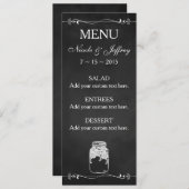 Het rustieke Menu van het Huwelijk van de Douane (Voorkant / Achterkant)