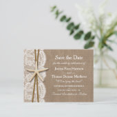 Het rustieke Starfish Collectie bewaart de datum Aankondigingskaart (Staand voorkant)