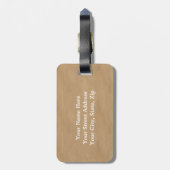 Het rustieke Vrouwelijke Monogram van het Kant van Bagagelabel (Achterkant verticaal)