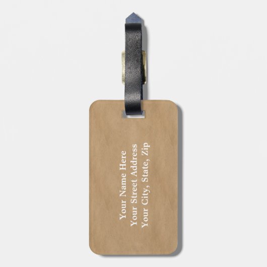 Het rustieke Vrouwelijke Monogram van het Kant van Bagagelabel (Achterkant verticaal)