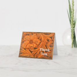 Het rustieke Westerne Land van de Bloem dankt u Bedankkaart