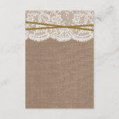 Het rustieke Zonnebloem Bruiloft Collectie Detail Informatiekaartje (Achterkant)