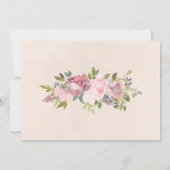 het rustige florale lijst virtuele baby shower uit (Achterkant)