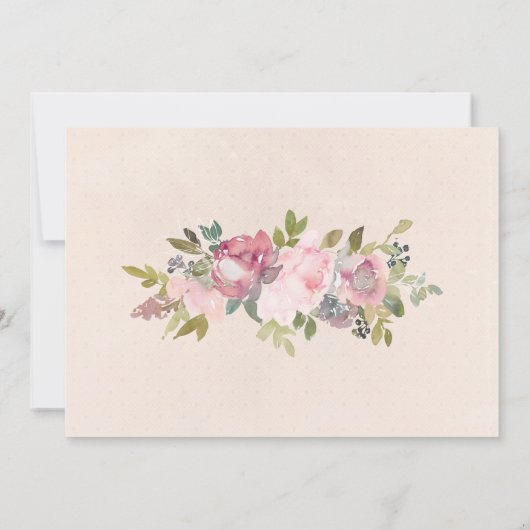 het rustige florale lijst virtuele baby shower uit (Achterkant)