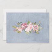 het rustige florale lijst virtuele baby shower uit (Achterkant)