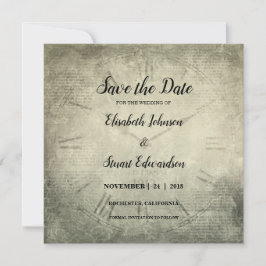 Het rustige klokmanuscript Weddenschap sparen de Save The Date