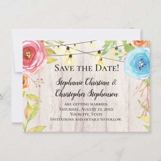 Het Rustige Licht van het Hout van het land sparen Kaart (Voorkant)