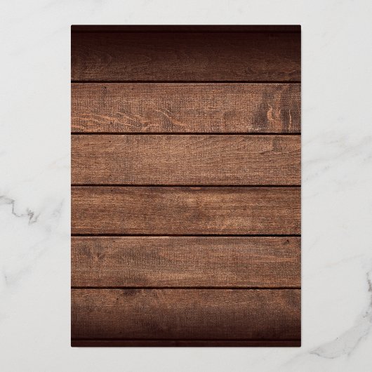 Het Rustige Manuscript van het Land van het Hout s Folie Uitnodiging (Achterkant)