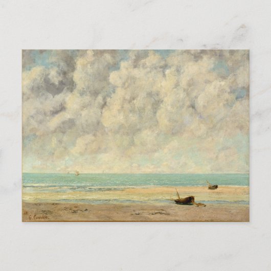 Het rustige Zee Gustave Courbet Beach Print Briefkaart (Voorkant)