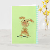 Het ruwharige Wenskaart van het Borduurwerk van Kaart (Gele Bloem)