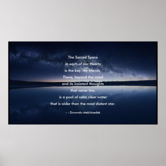 Het Sacred Space Poster (Voorkant)