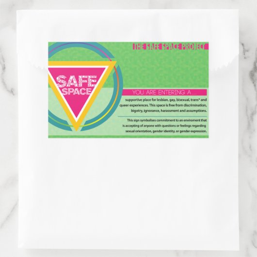 Het Safe Space Project Rechthoekige Sticker (Tas)