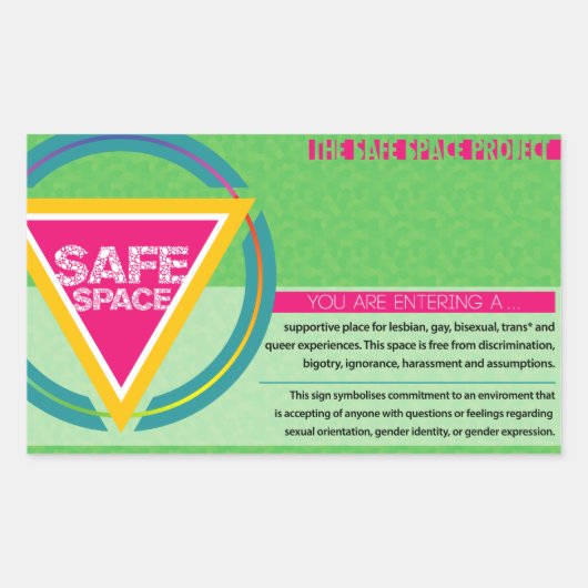 Het Safe Space Project Rechthoekige Sticker (Voorkant)