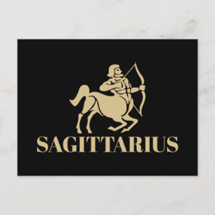 Het Sagittarius-teken van de hemelocrietale astrol Briefkaart