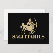 Het Sagittarius-teken van de hemelocrietale astrol Briefkaart (Voorkant / Achterkant)