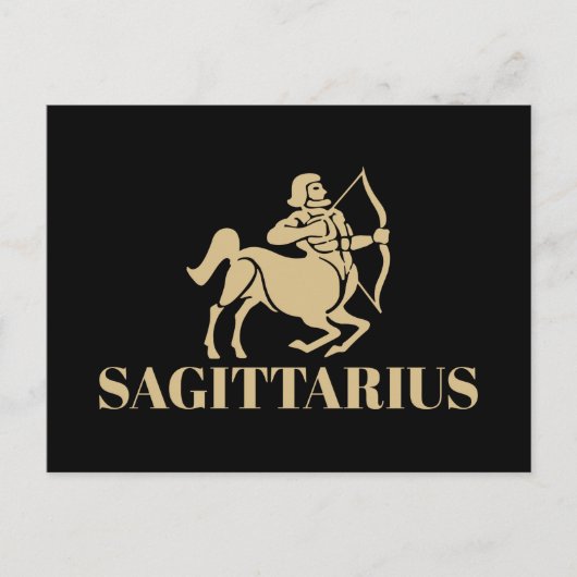 Het Sagittarius-teken van de hemelocrietale astrol Briefkaart (Voorkant)