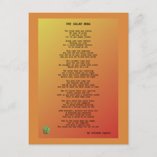 Het Salad Bowl-Briefkaart Briefkaart