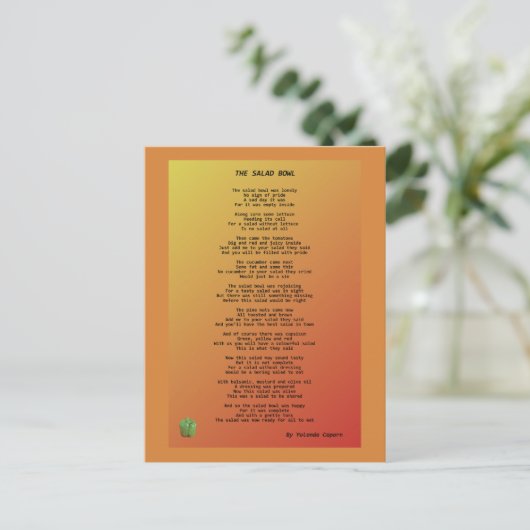 Het Salad Bowl-Briefkaart Briefkaart (Staand voorkant)