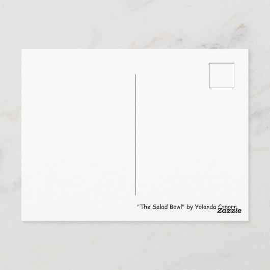 Het Salad Bowl-Briefkaart Briefkaart (Achterkant)