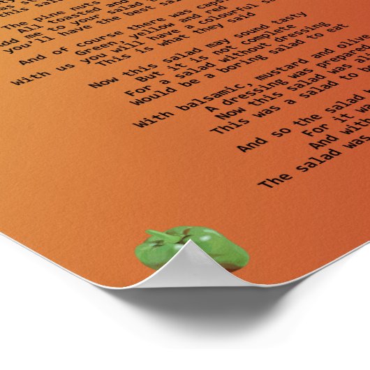 Het Salad Bowl-Poster Poster (Hoek)