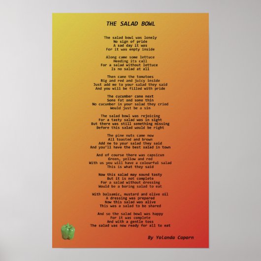 Het Salad Bowl-Poster Poster (Voorkant)