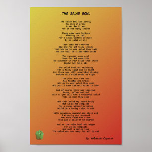 Het Salad Bowl-Poster Poster