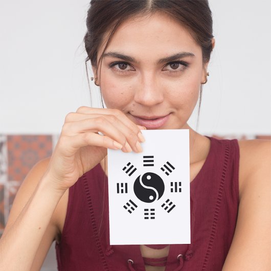 Het saldo: Ba Gua, acht trigrammen yin yang TCM Briefkaart