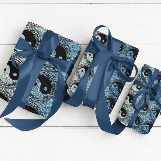 Het saldo: Ba Gua, acht trigrammen yin yang TCM Inpakpapier Vel