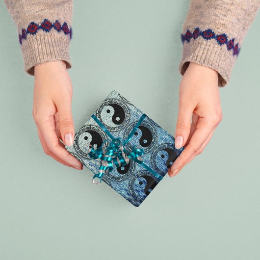 Het saldo: Ba Gua, acht trigrammen yin yang TCM Inpakpapier Vel