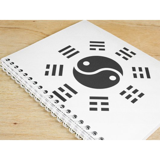 Het saldo: Ba Gua, acht trigrammen yin yang TCM Notitieboek