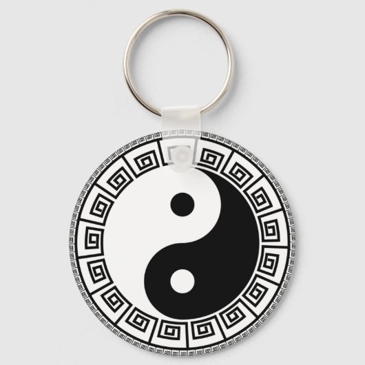 Het saldo: Ba Gua, acht trigrammen yin yang TCM Sleutelhanger (Voorkant)