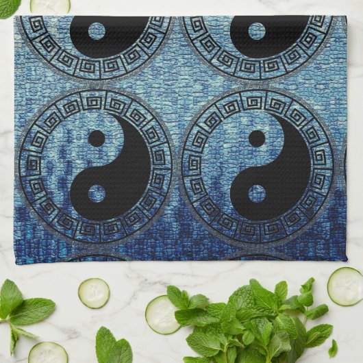 Het saldo: Ba Gua, acht trigrammen yin yang TCM Theedoek (Gevouwen)