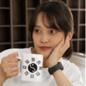 Het saldo: Ba Gua, acht trigrammen yin yang TCM Tweekleurige Koffiemok