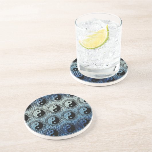 Het saldo: Ba Gua, acht trigrammen yin yang TCM Zandsteen Onderzetter (Zijkant)