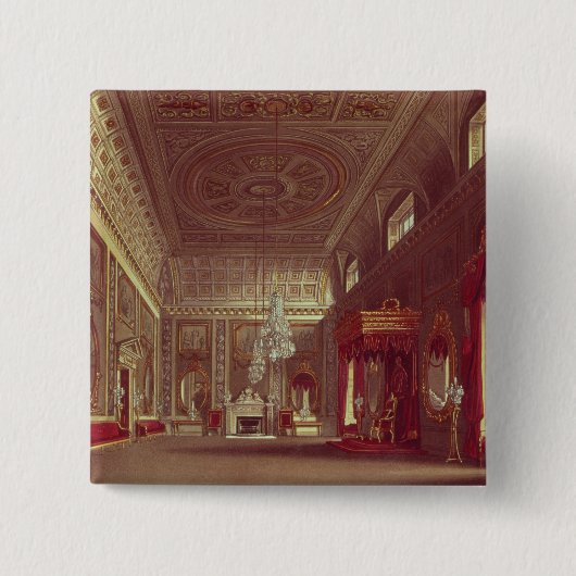 Het Saloon, Buckingham Palace Vierkante Button 5,1 Cm (Voorkant)