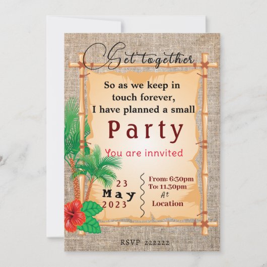 Het samenbrengen nodigt Uitnodiging uit (Voorkant)