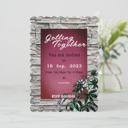 Het samenbrengen nodigt Uitnodiging uit (Staand voorkant)