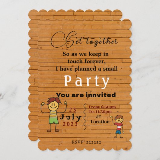 Het samenbrengen nodigt Uitnodiging uit (Voorkant / Achterkant)