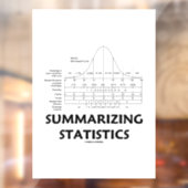 Het samenvatten van Statistieken de Normale Curve Raamsticker (Vel 2)