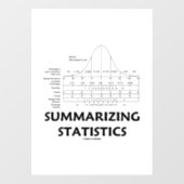 Het samenvatten van Statistieken de Normale Curve  Raamsticker (Vel)