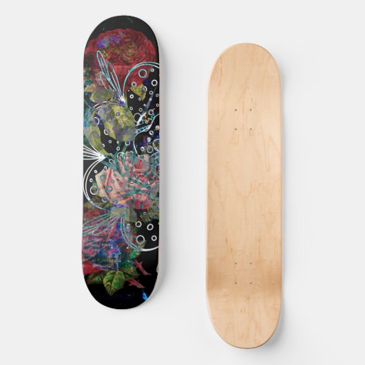 Het samenvoegen van Rozen Veelvoudige Design Skate Persoonlijk Skateboard (Voorkant)
