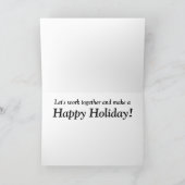 Het samenwerken in een Sprookjesland van de Winter Feestdagen Kaart (Binnen)