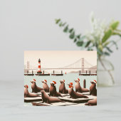 Het San Francisco Christmas Briefkaart | Golden Ga (Staand Voorkant)