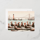 Het San Francisco Christmas Briefkaart | Golden Ga (Voorkant / Achterkant)