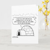 Het sanitair is bevroren in een iglo kaart (Gele Bloem)