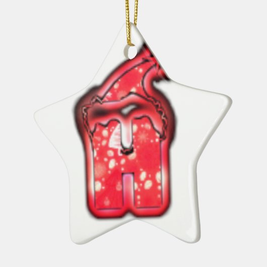 Het Santa Hat Collectie. Keramisch Ornament (Links)